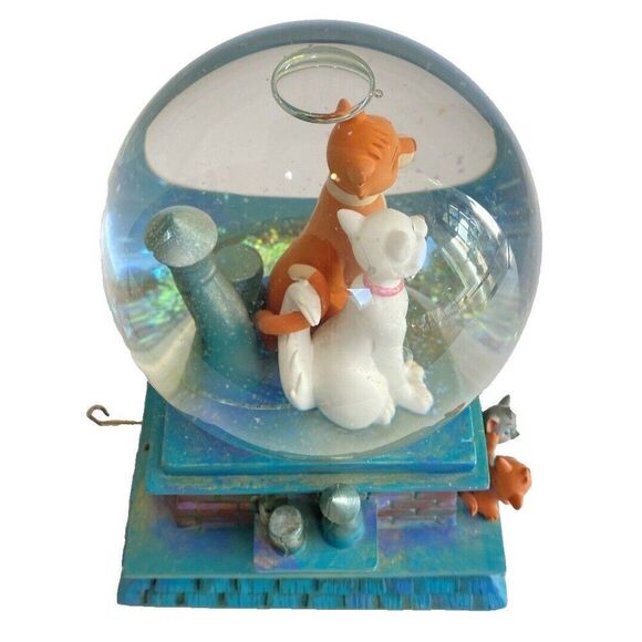 Disney Aristocats 40th Anniversary Music Box Snow globe Lights Up tested Holiday - Picture 16 of 16